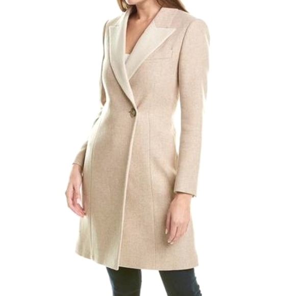 NWT REISS | Mandie Contrast Collar Mid-Length Coat - Picture 3 of 15